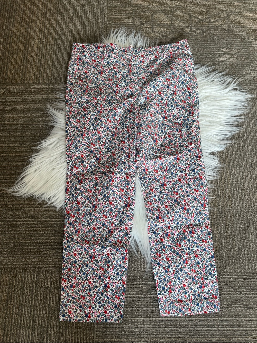 LOFT White Floral the Riviera slim Pants - Picture 2 of 6